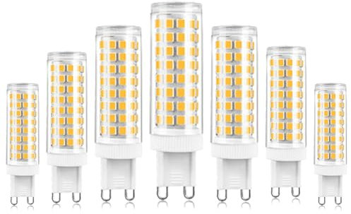 NEOFEN 7er-Pack 10 W G9-LED-Lampen, warmweiß, 3000 K, entspricht 100 W Halogen, 900 LM, AC 220 V–240 V, dimmbar