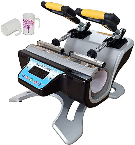 Máquina de Transferencia de Prensa de Calor de Taza de Doble estación, máquina de sublimación de Prensa de Taza, máquina de Prensa de Calor de Vaso Control de Pantalla LCD, para Botella de Taza d