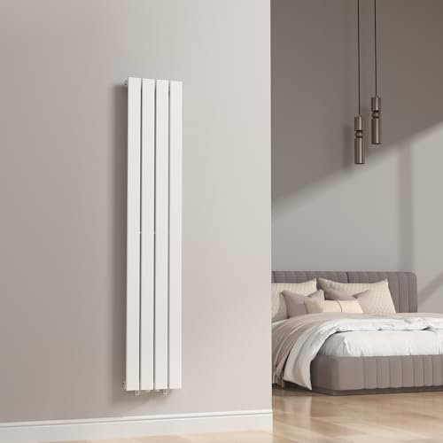 [neu.haus] Radiateur à Panneau Simple Radiateur Design Radiateur Plat Chauffage Central pour Salon Chambre Salle de Bain 540 W Acier 160 x 30 cm Blanc