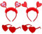 SelfTek 2 Stück Herz Brille, 2 Stück Herz Haarreif, Valentinstag Herz Brille Hair hoop Hair Accessoires für Valentinstag Hochzeit JGA Fasching Foto Requisiten für Kinder Erwachsene