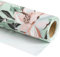 RUSPEPA weiße Kraft-Geschenkpapierrolle – Mini-Rolle – Blumen-Mint-Design, ideal für Geburtstag, Party und Babyparty – 43,2 cm x 10 m