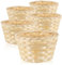 com-four® 5X Panier en Raphia de Couleur Naturelle pour la décoration - Décoration de Pâques - Panier pour Oeufs de Pâques, Petits Pains, Snacks, Clés - Panier de Pâques (5 pièces - Rondes - 11,5 cm)
