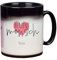 ORWONet personalisierte Zaubertasse mit Foto | 330 ml Zaubertasse gestalten | Farbwechseltasse: Foto wird durch Heißgetränk sichtbar | Magic Mug aus Keramik (Herzensmensch, innen schwarz)