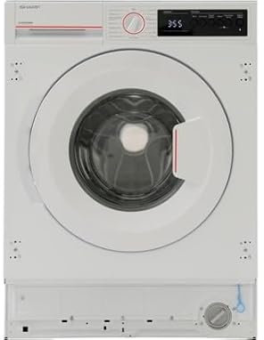 SHARP Lave linge encastrable ESNIB814BWNA, 8 kg, 15 prgrammes, 1400 tr/mn