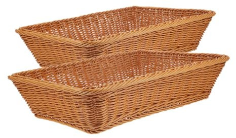 Mikinona 2piezas Cesta Tejida para Frutas y Verduras De Organizador Multiusos para Utensilios De Cocina para Almacenamiento Mesa y Cocina