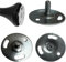 40mm Diameter Replacement Metal Screw Round Base Curtain Pole Fixing Wall Mounted Back Plate Bracket Pipe Rod Repair Connector Fix Plates Walls Mount (1 Plate Only)