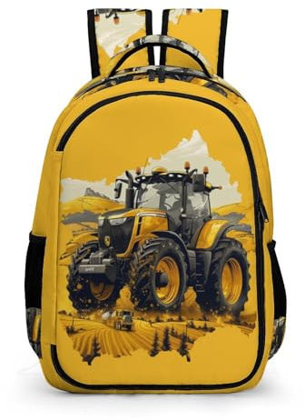 TPISLI Rucksack Jungen 8 Jahre Traktor Rucksack Für Kinder Von 10 Bis 11 Jahren Schulrucksack Mädchen Landwirtschaftliche Fahrzeuge Leichter Reise Outdoor Freizeit