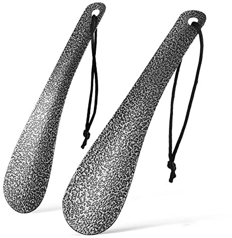 ABOOFAN 2st Schuhlöffel Aus Metall Schuh Tragen Schuhheber Schuh-helfer-stick Tragbarer Schuhlöffel Stampfer Schuhanzieher Für Schuhanzieher Männer Schuhanzieher Mit Kurzem Griff Stock