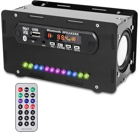 Sefdrert DIY Bluetooth Speaker Kit LED FM Radio USB Mini Home Sound Amplifier with Digital Display Soldering Project Practice