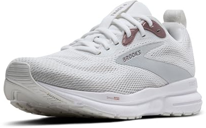 Brooks Damen Trace 4 Sneaker, White/Oyster/Rose, 38 EU
