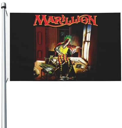 Mar%il*lion Rockband doppelseitige Flagge, 90 x 150 cm, Rockband-Thema, dekorative Flagge, windabweisendes Material, geeignet für Innen- und Außenbereich, perfekt für Musik-Fans, Sammlung und