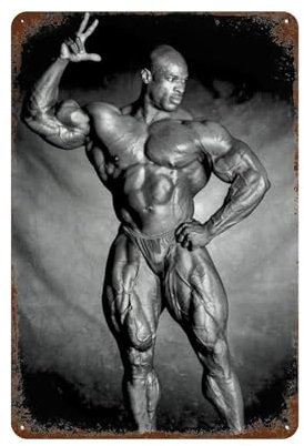 HSLGYFUS Ronnie Coleman Eisenblech, Gemälde, Eisenblech, Malerei, Rost, Poster, dekorative Charaktere, Film, Eisenblech, Künstlerhaus, dekorativer Malstil, 1630 x 20 cm