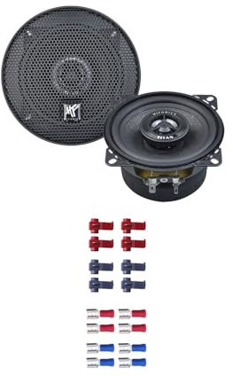 EHO HiFonics Auto Lautsprecher Boxen TRX42 240 Watt 10 cm 2 Wege Koax kompatibel mit Audi 80 B3 1986-1995 Armaturenbrett vorne