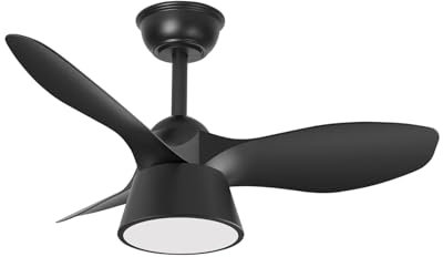 Eden Pulse Ventilatore nero 36 W 2680 lm 3 pale 31/46 x 82 x 82 cm, temperatura regolabile, telecomando