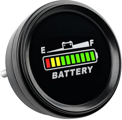 Runleader LED Batterie Inidcator, rappel de batterie faible pour plomb-acide GEL LiFePO4 Trojan AGM 18650 Batterie au lithium Voiturette de golf Chariot élévateur Tondeuse à gazon