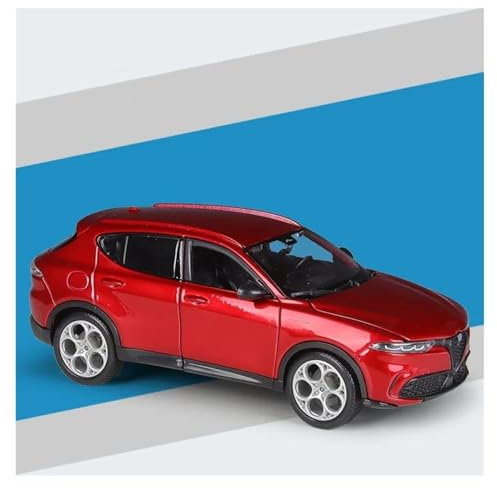 KWZGHOLJ Veicoli a Motore in Scala Modello Auto Lega Pressofusa in Scala 1:24 for Alfa Romeo Stelvio SUV Modello di Simulazione Collezione Veicoli Miniatura(Red b)