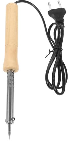 Veemoon elektrischer Lötkolben elektrisches Lötkolben Lötwerkzeug mit Holzgriff kleiner Lötkolben Schweißwerkzeug Tragbarer Lötkolben elektrisches Lötwerkzeug Bügeleisen Lötwerkzeug Metall