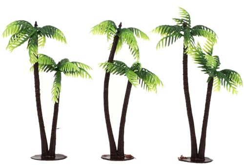iplusmile 3 Stück Mini-palmen Plastik Dekoration: Künstliche für Bonsai Landschaft - DIY Kleine Plastik Palmen Deko Pflanzen für Heimdeko