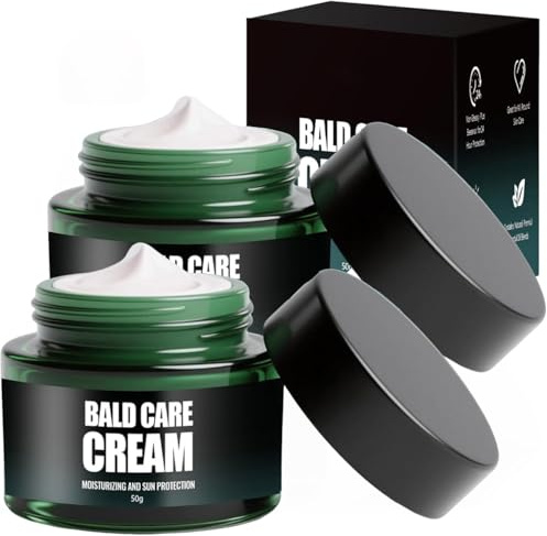 Glatzencreme, Kopfhaut Pflege Creme, Anti Haarverlust, Nährt Die Kopfhaut, Pflegende und Kopfhautpflege für Glatzenträger, Rasiercreme Herren, Hautcreme Männer,Ideal für frisches Haar unterwegs (2PCS)