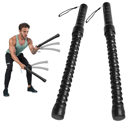 Ropeless Battle Ropes Lot de 2 cordes d'exercice portables pour équipement de fitness, cordes lestées sans corde, cordes de combat, cardio et exercices de force pour la maison et l'extérieur
