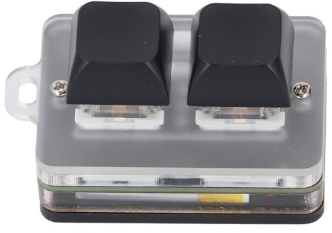 MAJONMMERD 2 Keys Programming Keyboard, Mini Mechanical Macro Keyboard with Blue Switch RGB Backlit USB C/BT Connection for Gaming Work OSU