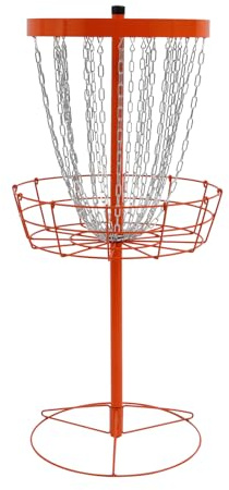 YANCCHUI Disque Golf Panier 24 Chaînes Portable Fer Extérieur Entraînement Cible | Cible Discgolf en fer robuste avec revêtement en poudre, 24 chaînes pour une prise précise, montage facile et 4 clous de sol