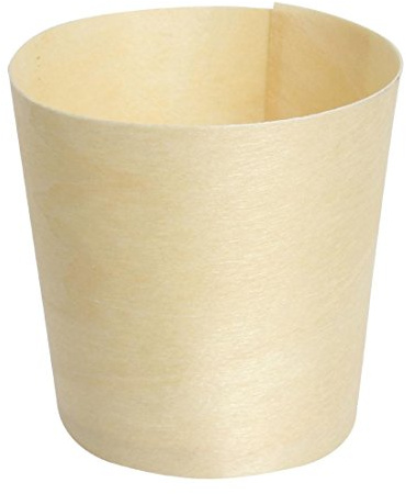 Fiesta Poplar Wooden Compostable Dipping Pot 40x40mm, Pack of 100