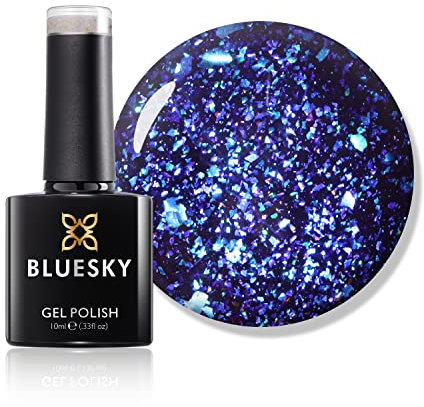 Bluesky Gel Nail Polish, Galaxy 05, Orion's Belt, Glitter, 10ml (Requires Curing Under UV LED Lamp)