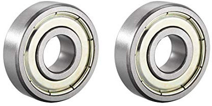 sourcing map 2 Stück 609ZZ Kugellager Doppelschild 9 mm x 24 mm x 7 mm Kohlenstoffstahl Z1