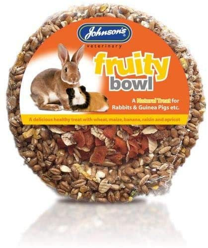 Johnsons Pet Things Jvp Rabbit & Guinea Pig Fruity Bowl 180g (Pack of 8)