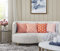 Penguin Home 3436 Lot de 4 Housses de Coussin carrées décoratives Double Face 100% Coton avec Fermeture éclair Invisible 45 x 45 x 1 cm, Orange, 45 X45 X1 cm