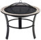 Gardebruk® Braciere Rotondo Fuego da Esterno Mosaico 76x76cm Parascintille Camino da Giardino Stufa Caminetto Patio