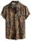 VATPAVE Mens Floral Hawaiian Shirts Short Sleeve Button Down Beach Shirts XX-Large Brown