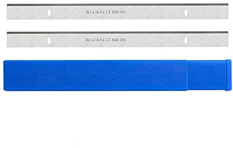 WNJ-TOOL, 2pcs 261mm HSS Thicknesser & Hobelmesser 261x16.5x1.5mm Holzverarbeitung for Scheppach HMS1070 Thicknesser Jet JPT-10B