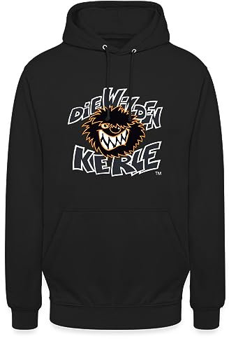Spreadshirt Die Wilden Kerle Logo Wild Unisex Hoodie, 3XL, Schwarz