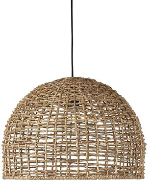 PR Home of Scandinavia Cebu Pendelleuchte – Handgefertigter 37 cm Lampakanay-Schirm im Boho-Stil, E27-Fassung, umweltfreundlich, wetterfest, ideal für Wohnzimmer, Esszimmer, Innen- & Außengarten