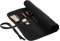 Kaaltisy 16OZ Gewachstes Segeltuch Leinwand Pinseltasche, 22 Slots pinsel tasche malerei, Tragbare Stiftrolle, Schwarz