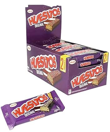 Huesitos Original - Barritas de Barquillo cubierto de Chocolate con Leche - 24 x 40 Gramos…