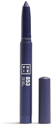 3INA MAKEUP - The 24H Eye Stick 853 - Fard à Paupières Stick Bleu foncé avec Formule Waterproof 24H - Fard à Paupières Stick Longue Durée avec Finition Mate et Metallisée - Vegan - Cruelty Free