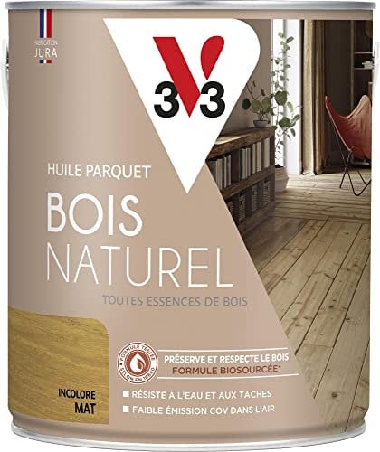 V33 Huile parquet bois naturel, Incolore Mat 2,5L