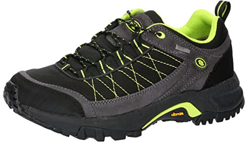 Brütting Monte Egmont, Scarpe da Trail Running Unisex-Adulto, Nero Grigio Limone, 45 EU