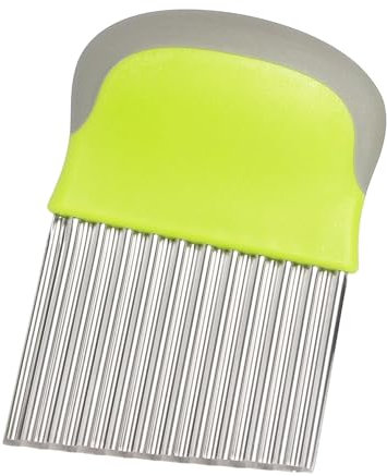 Premium Wellenschneider - Gemüseschneider für Kartoffeln, Pommes - aus Edelstahl - Wellenschnittmesser & Riffelmesser & Wellenmesser
