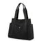 JIANLINST Tote Bag for Women Nylon Casual Handbag Shoulder Bag Multi Pockets Top Handle Shopping Bag Black