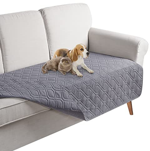 TAOCOCO Reversible Waterproof Sofa Cover: Sofa Bed Cover, Waterproof Furniture Protector Couch Cover, Sofa Slipcovers, Dog Sofa Bed(Pale Grey, 107 * 173CM)