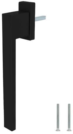 Design Aluminium Terrassentürgriff Dublin PSK - pulverbeschichtet, Farbe:Schwarz RAL 9005 (matt), Stiftlänge:45mm