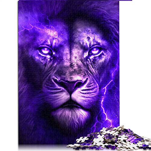 Puzzles für Erwachsene 1000-teiliges Löwenporträt-Puzzle für Erwachsene Holzpuzzles Lernspiel Herausforderungsspielzeug (Größe 50 x 75 cm)
