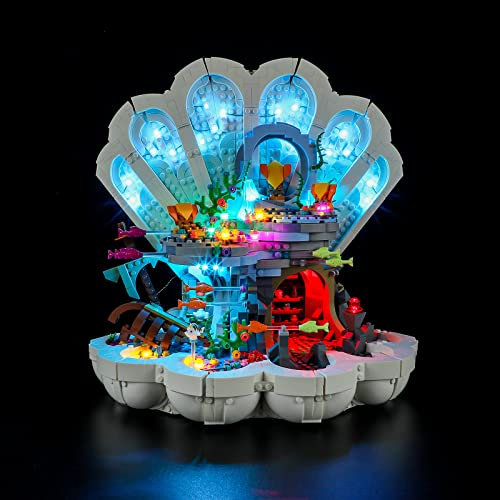 BRIKSMAX LED-Beleuchtungsset für LEGO-43225 Die kleine Meerjungfrau Royal Clamshell – kompatibel mit LEGO Disney Bausteinen Modell – Lego Set nicht im Lieferumfang enthalten