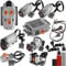TEESE 25pcs Technic Motor Set avec récepteur de télécommande de Moteur, câble de lumière de Commutation de boîte de Batterie, Compatible avec Les pièces Lego Technic