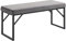 HOMCOM Sitzbank Polsterbank mit Samtoptik, Bettbank mit Stahlbeinen, Schuhbank für Schlafzimmer, Wohnzimmer, Flur 100 x 35 x 47 cm Dunkelgrau