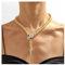 Cubahop Schlange Anhänger Choker Halsketten Armbänder Set Strass Halskette Hand Kette Schmuck für Frauen und Mädchen (Gold Halskette)